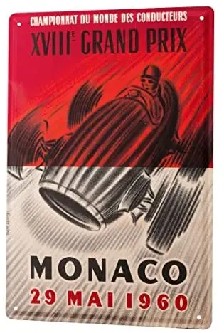 Old Car Retro Monaco Grand Prix 1960 Vintage Tin Sign Metal Plate Decorative Sign Home Decoration Plaque with 12*8 Inches
Old Car Retro Monaco Grand Prix 1960 Vintage Tin Sign Metal Plate Decorative Sign Home Decoration Plaque with 12*8 Inches