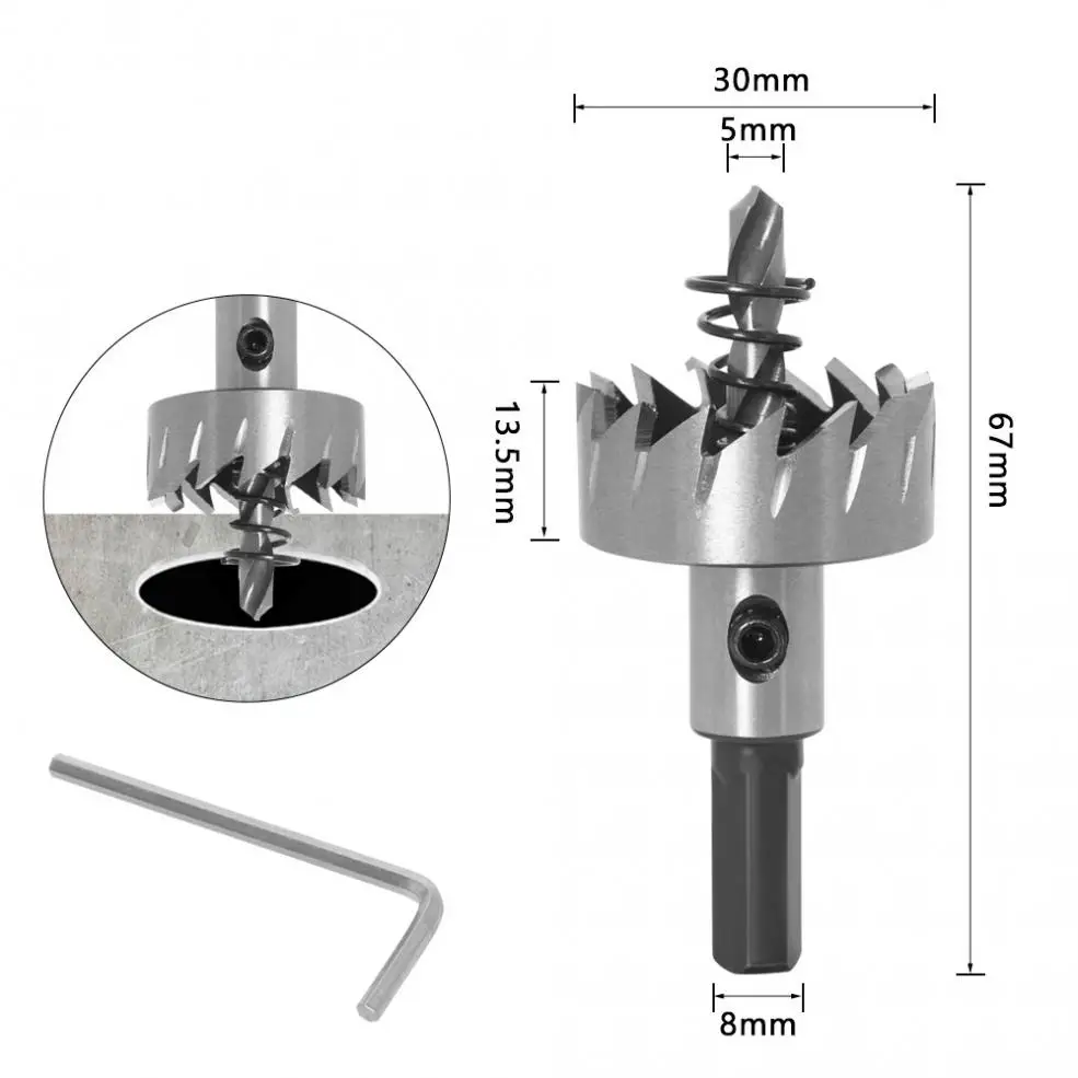 Carbide Tip HSS Drill Bit Hole Saw Sets Stainless Steel Metal Alloy 16/18.5/20/25/30mm for Metalworking 
Carbide Tip HSS Drill Bit Hole Saw Sets Stainless Steel Metal Alloy 16/18.5/20/25/30mm for Metalworking