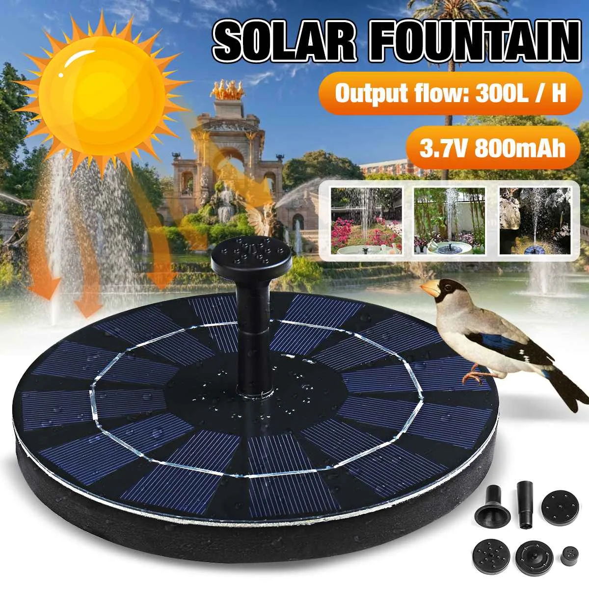 300L/H Solar Water Fountain Pool Pond Solar Power Garden Water Pool Pond Bird Feeder Fountains Bird Bath Water Pump Bird Feeder
300L/H Solar Water Fountain Pool Pond Solar Power Garden Water Pool Pond Bird Feeder Fountains Bird Bath Water Pump Bird Feeder