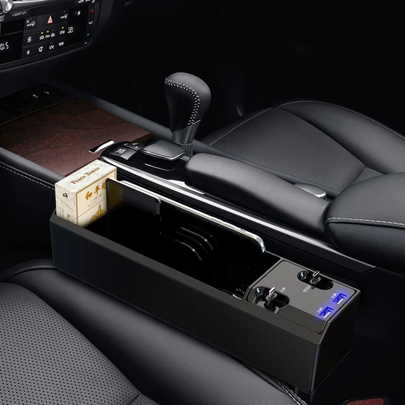 Зазор для автомобильного сиденья, боковой Органайзер с двумя USB-портами и кабелем
Зазор для автомобильного сиденья, боковой Органайзер с двумя USB-портами и кабелем