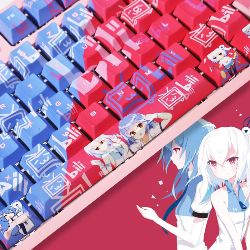 Мультяшная тематика билибили Keycap персональная вторичная анимация пользовательская Сублимация PBT Keycap для механической клавиатуры Cherry
Мультяшная тематика билибили Keycap персональная вторичная анимация пользовательская Сублимация PBT Keycap для механической клавиатуры Cherry