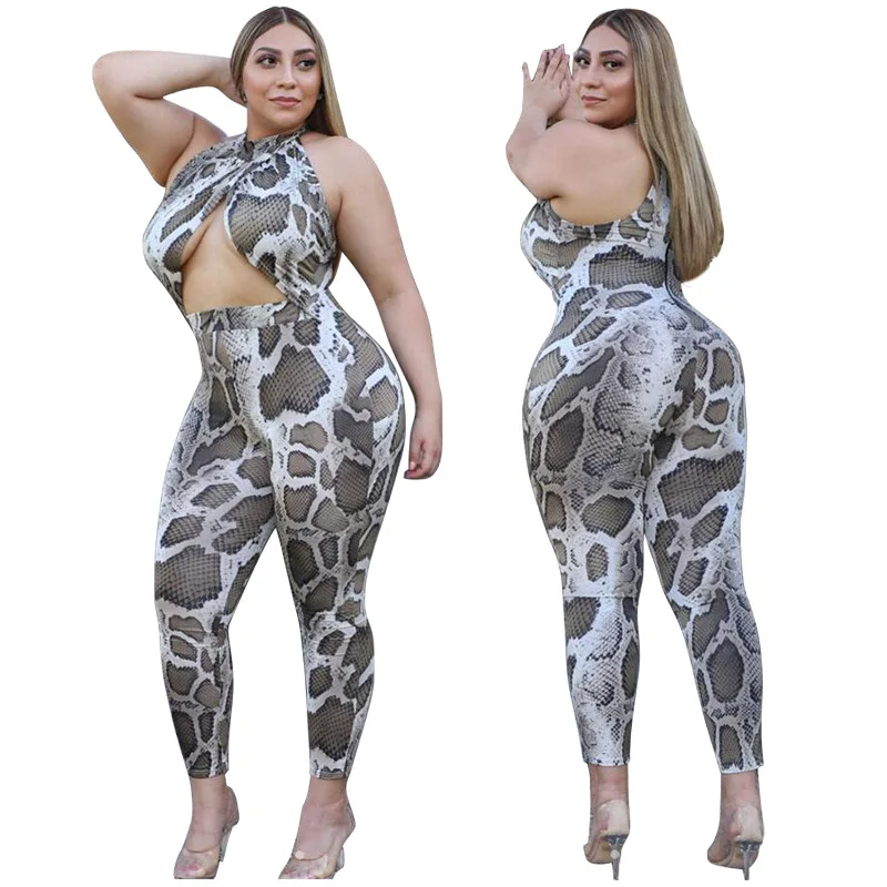 Jumpsuits Sexy Plus Size Autumn Hollow Out Nightclub Jumpsuits For Women Serpentine Print Wear Sleeveless Skinny Rompers
Jumpsuits Sexy Plus Size Autumn Hollow Out Nightclub Jumpsuits For Women Serpentine Print Wear Sleeveless Skinny Rompers