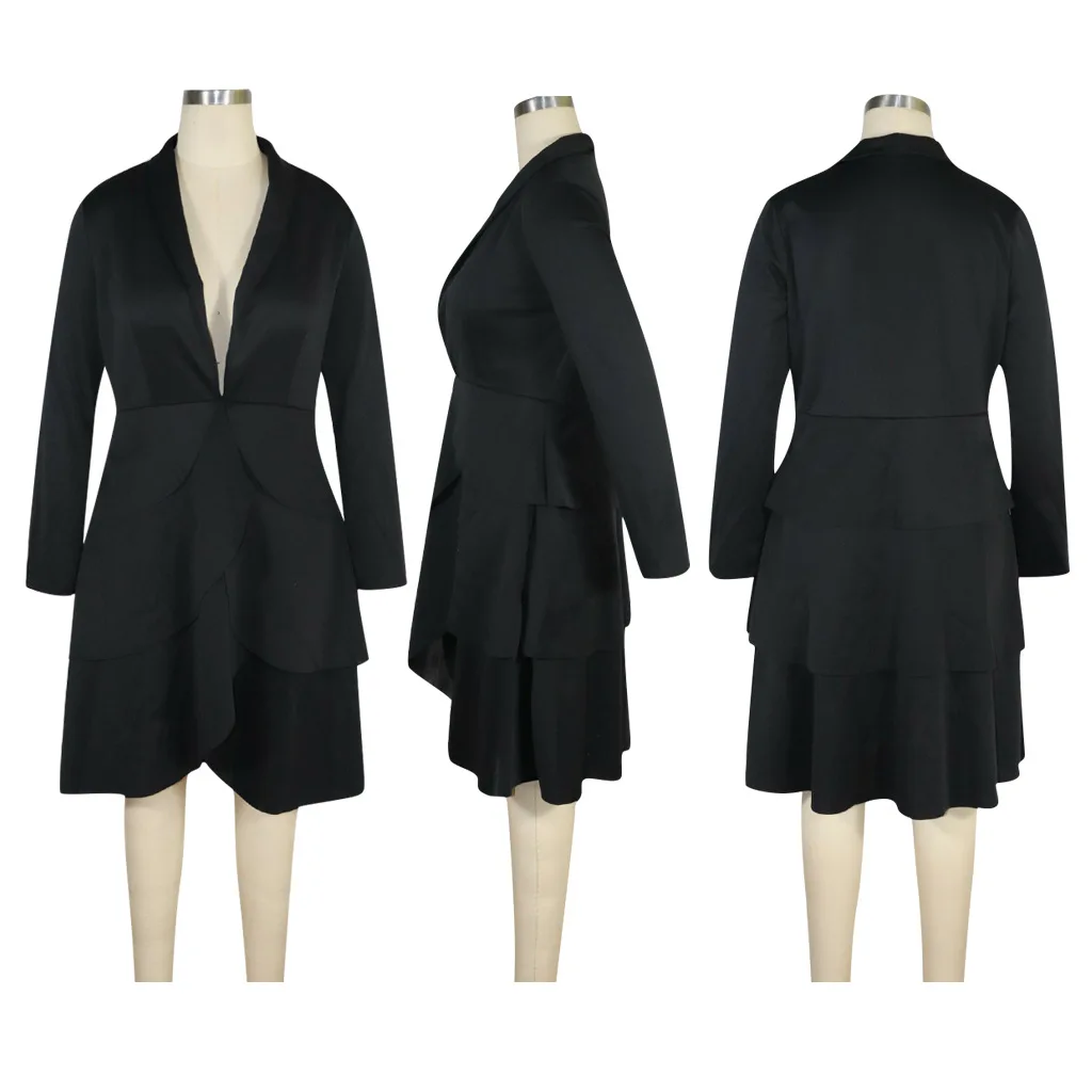 Ascading Ruffle Elegant Party Dress Women Deep V-Neck Slim Fitted Knee Dress Autumn Winter Long Sleeve Solid Ladies Dresses
Ascading Ruffle Elegant Party Dress Women Deep V-Neck Slim Fitted Knee Dress Autumn Winter Long Sleeve Solid Ladies Dresses
