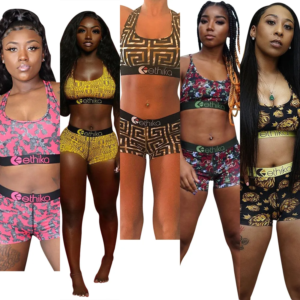 ETHIKA Deep V Neck Sleeveless Letter Print Crop Top And Hot Short 2 Pieces Set Beach Style Lady Fashion Tracksuits
ETHIKA Deep V Neck Sleeveless Letter Print Crop Top And Hot Short 2 Pieces Set Beach Style Lady Fashion Tracksuits