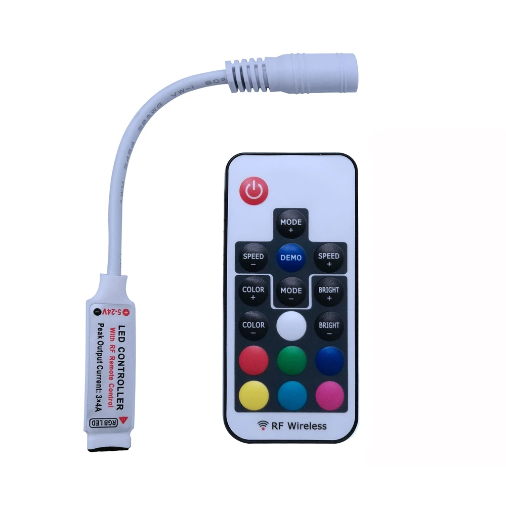 17Keys RGB Controller Remote Led Mini RF Wireless Led Dimmer For 2835 5050 5730 Strip Light
17Keys RGB Controller Remote Led Mini RF Wireless Led Dimmer For 2835 5050 5730 Strip Light