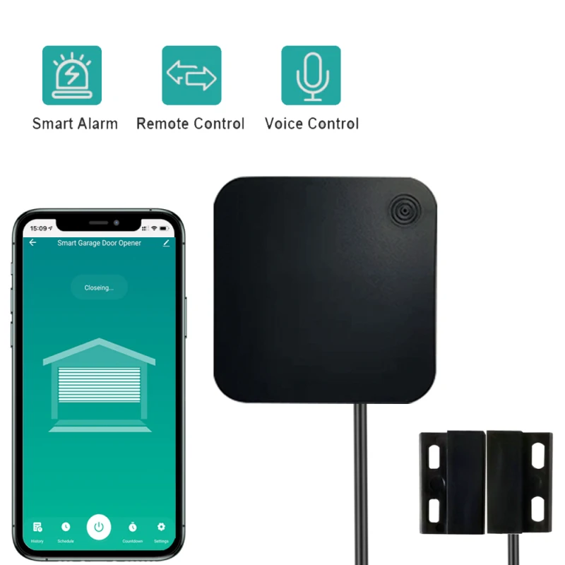 WiFi Smart Garage Door Opener Switch Tuya Smart Life APP Control Intelligent Garage Door Controller Work With Alexa Google Home
WiFi Smart Garage Door Opener Switch Tuya Smart Life APP Control Intelligent Garage Door Controller Work With Alexa Google Home