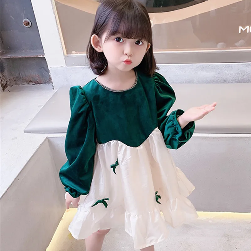 Korean Lovely Girls Autumn Princess Dress Fashion Long Sleeve Bow Mesh Ball Gown Kids Birthday Costume Elegant Party Dress 1-7Y
Korean Lovely Girls Autumn Princess Dress Fashion Long Sleeve Bow Mesh Ball Gown Kids Birthday Costume Elegant Party Dress 1-7Y