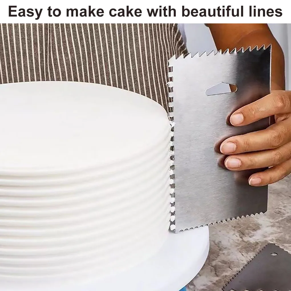 Polygonal Sawtooth Cream Cake Scraper Stainless Steel Icing Smoother Decorating Comb Tool Kitchen Gadgets Cake Spatula Butter
Polygonal Sawtooth Cream Cake Scraper Stainless Steel Icing Smoother Decorating Comb Tool Kitchen Gadgets Cake Spatula Butter
