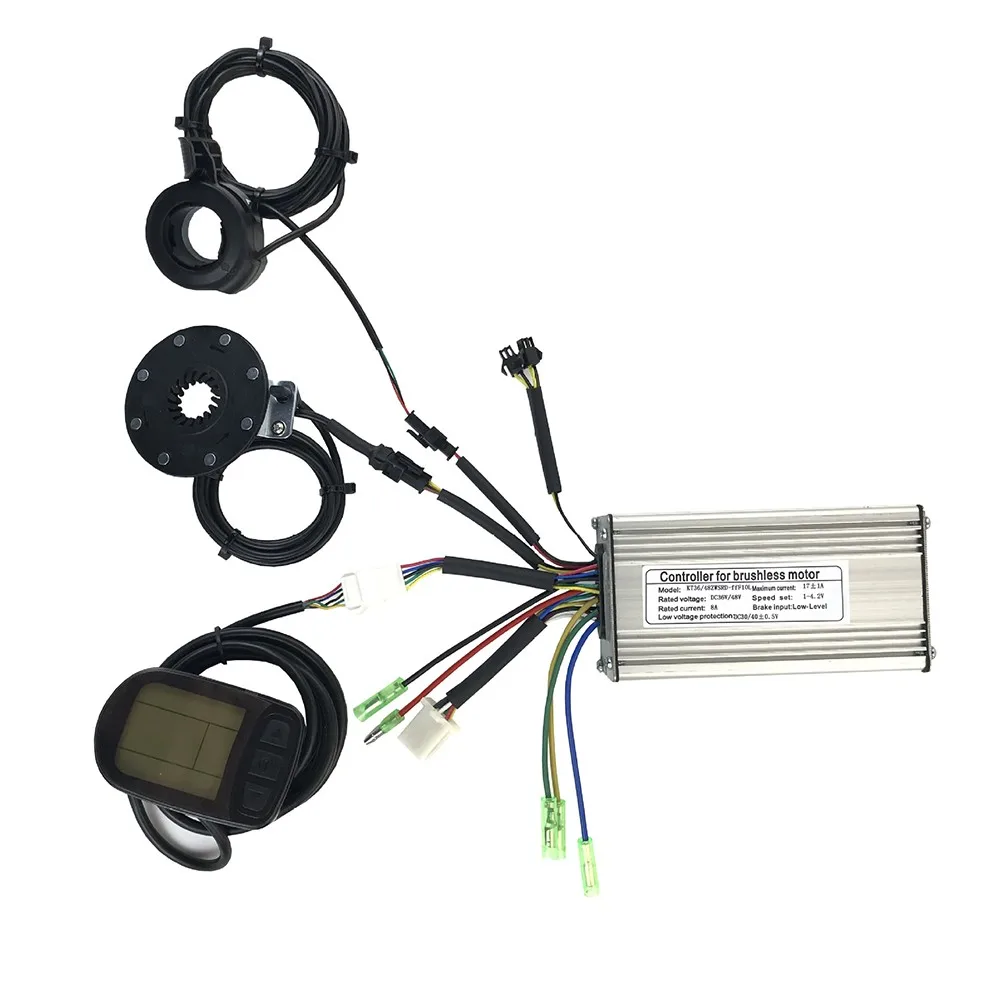 E-Bike KT 36V/48V Universal 350W 17A SM Controller+LCD5 Display+Sensor+Thumb Throttle For Brushless Hub Motor Accessory
E-Bike KT 36V/48V Universal 350W 17A SM Controller+LCD5 Display+Sensor+Thumb Throttle For Brushless Hub Motor Accessory