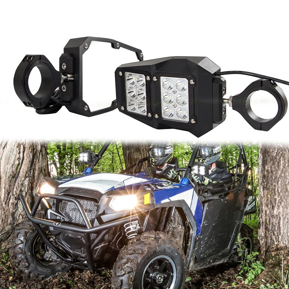 Боковые зеркала заднего вида UTV 1 5-2 дюйма со светодиодной подсветкой для Polaris RZR 1000
