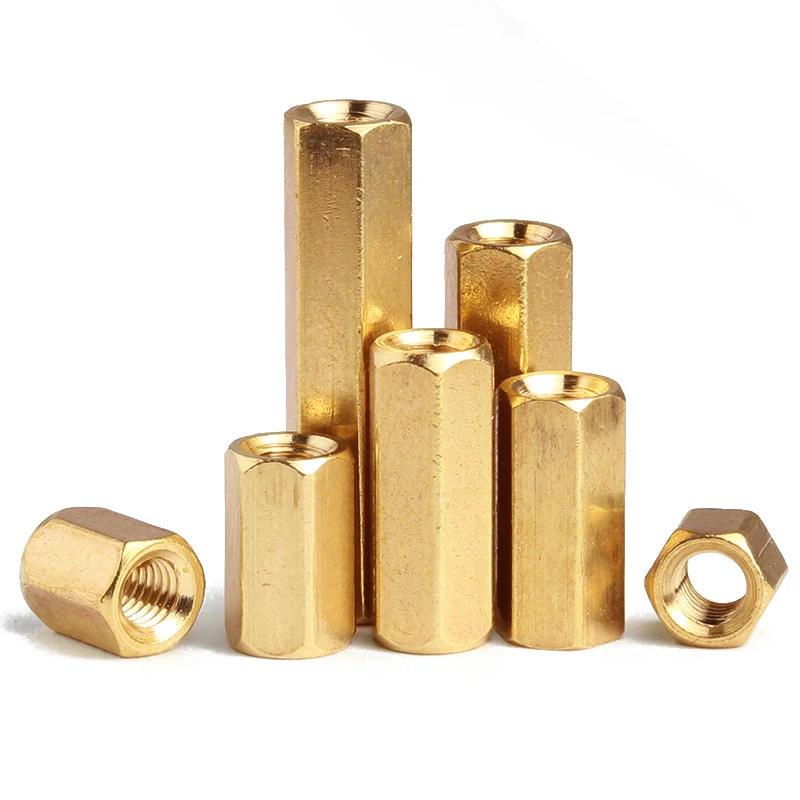 

M2 M2.5 M3 M4 M5 Brass Standoff Spacer Hexagonal Stud Spacer Hollow Pillars Hexagon PCB Motherboard Hollow Bolt Screw Hex Female