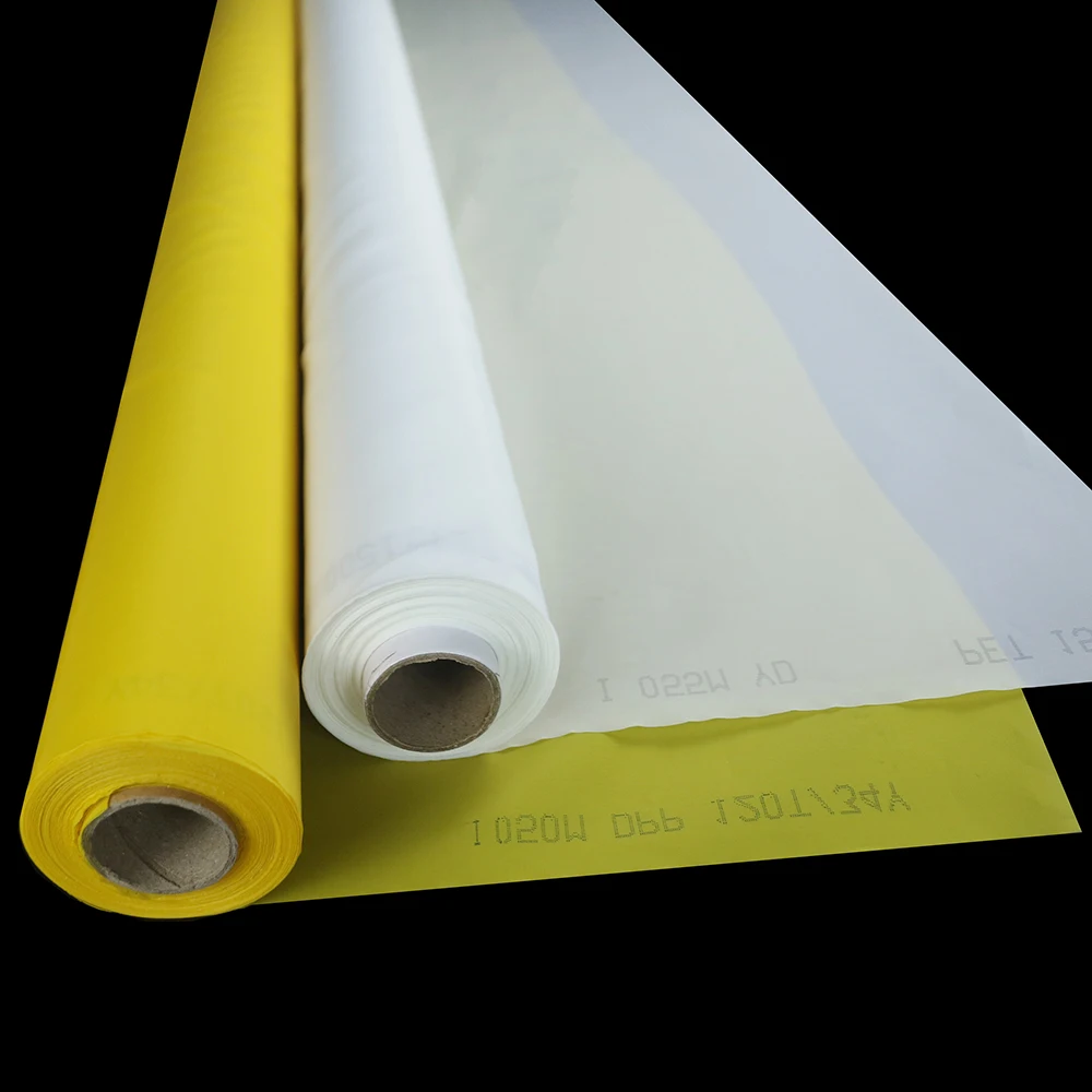

120T 305Mesh 40UM 10Meter Polyester Silk Screen Printing Mesh Fabric White Yellow