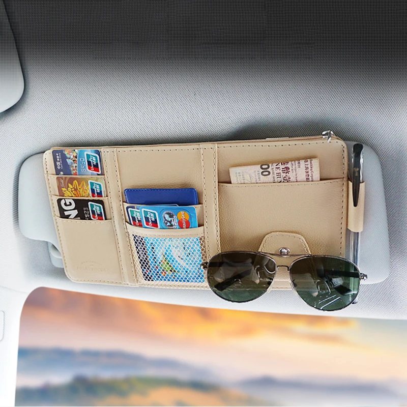 1pc Car Sun Visor Leather Storage Bag Storage Bag Card Pen Holder Cash Storage Bag Glasses Frame Packaging Finishing Accessories
1pc Car Sun Visor Leather Storage Bag Storage Bag Card Pen Holder Cash Storage Bag Glasses Frame Packaging Finishing Accessories