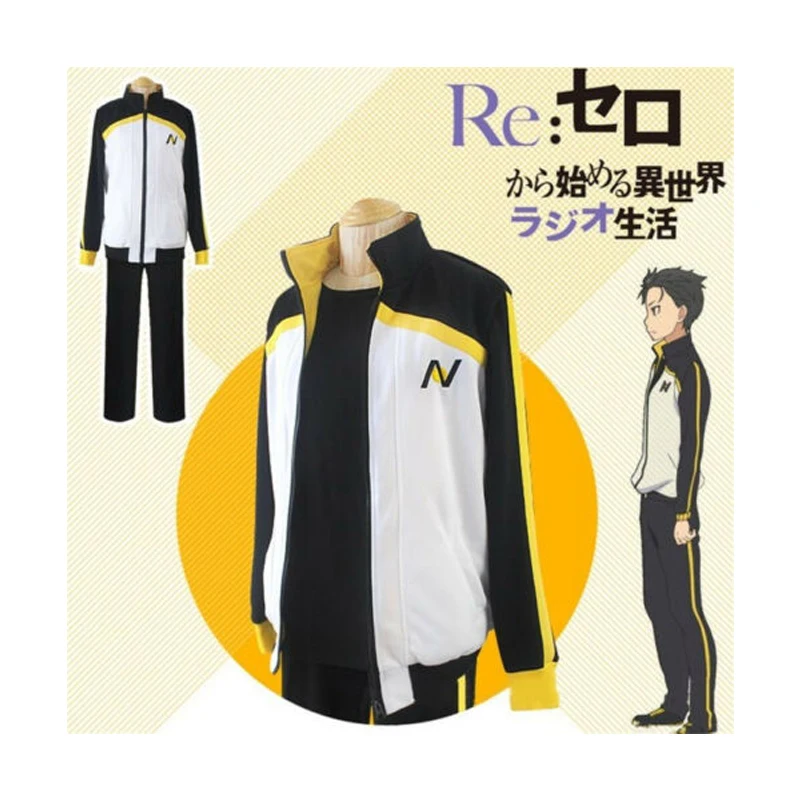 Re: Zero kara Hajimeru Isekai Seikatsu zipper Coat Pants Suit Subaru Natsuki Cosplay Jacket Halloween Costume Sportswear Uniform
Re: Zero kara Hajimeru Isekai Seikatsu zipper Coat Pants Suit Subaru Natsuki Cosplay Jacket Halloween Costume Sportswear Uniform