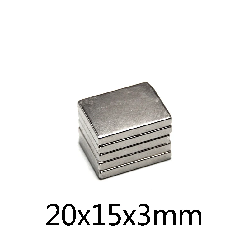 30/50/100pcs 20x15x3mm N35 Block Powerful Magnets Bulk Sheet Neodymium Magnetic Super Strong Permanent NdFeB Magnet 20*15*3 
30/50/100pcs 20x15x3mm N35 Block Powerful Magnets Bulk Sheet Neodymium Magnetic Super Strong Permanent NdFeB Magnet 20*15*3
