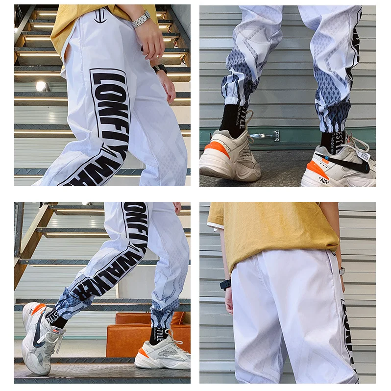 Men Streetwear Pants Loose Sport Elastic waist Ankle Trousers Casual Fitness Couples Harem Gradient Jogger | Мужская одежда