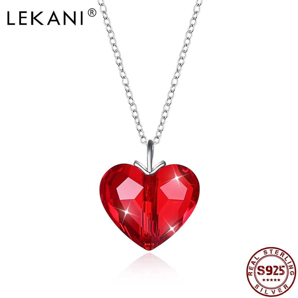 LEKANI Sterling Silver 925 Jewelry Sweet Romantic Heart Necklaces Pendant For Women Red Austria Crystal Necklace Festival Gift
LEKANI Sterling Silver 925 Jewelry Sweet Romantic Heart Necklaces Pendant For Women Red Austria Crystal Necklace Festival Gift