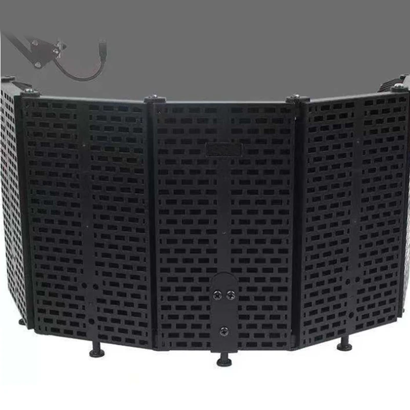 5 Panel Foldable Studio Microphone Isolation Shield Recording Sound Absorber Metal Panel
5 Panel Foldable Studio Microphone Isolation Shield Recording Sound Absorber Metal Panel