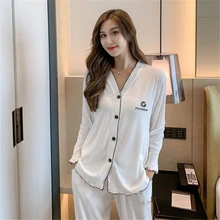 Пижамы для женщин новый корейский стиль Дейзи длинный рукав