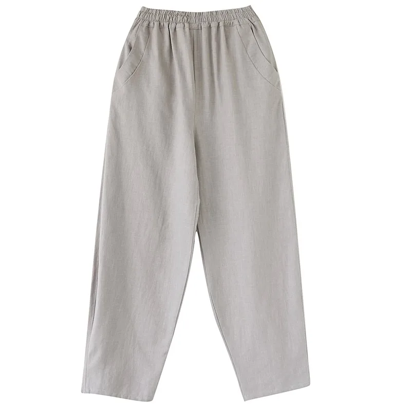 2021 Autumn New Style Silhouette Chinese Style Ramie Elastic Waist Casual Pants Solid Color Loose Straight Pocket Pants
2021 Autumn New Style Silhouette Chinese Style Ramie Elastic Waist Casual Pants Solid Color Loose Straight Pocket Pants