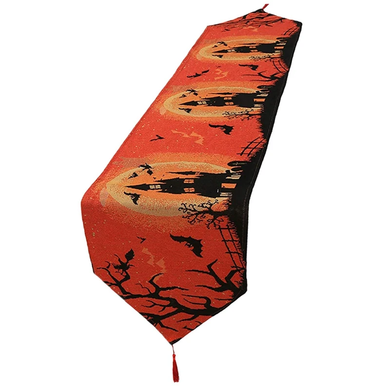 Retail Halloween Table Runners 13 x 71 Inches Table Dresser Scaves with Tassels Seats Polyester Decorative Table Clothes
Retail Halloween Table Runners 13 x 71 Inches Table Dresser Scaves with Tassels Seats Polyester Decorative Table Clothes
