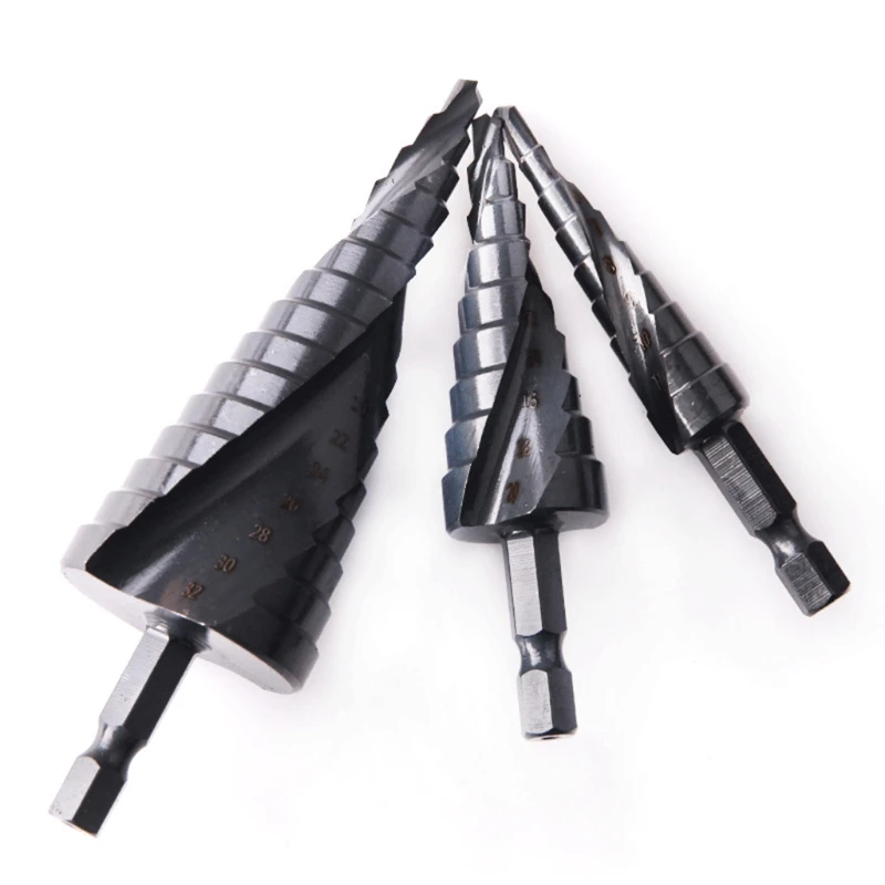 3Pcs 4-12mm 4-20mm 4-32mm Spiral Groove Step Drill Set High Speed Steel Bit Tool Y4QC
3Pcs 4-12mm 4-20mm 4-32mm Spiral Groove Step Drill Set High Speed Steel Bit Tool Y4QC