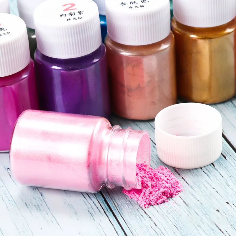 10g 24 Color Pigment Supplies Art Pearl Powder Mica Shine Nail Supplies Decor Mucus Accessories DIY Crystal Polymer Clay Molds
10g 24 Color Pigment Supplies Art Pearl Powder Mica Shine Nail Supplies Decor Mucus Accessories DIY Crystal Polymer Clay Molds