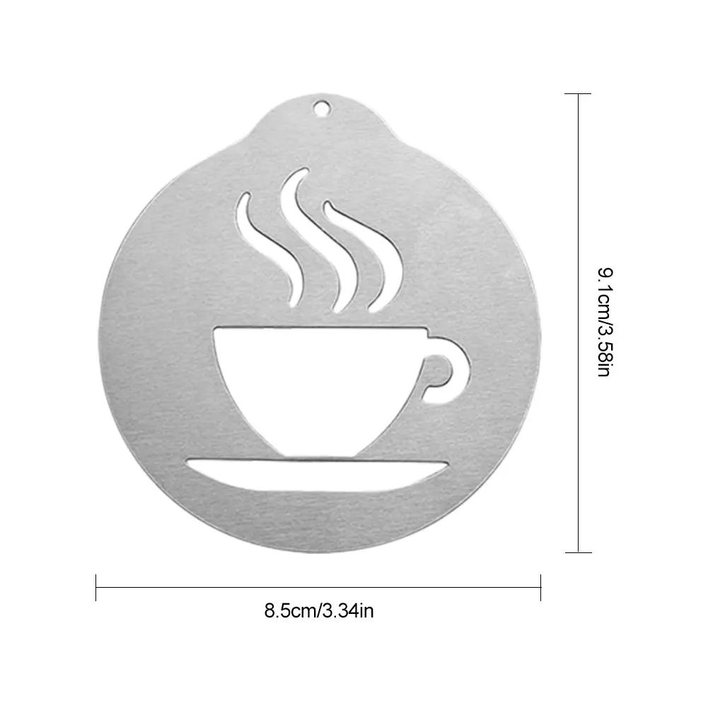 5PCS Stainless Steel Coffee Flower DIY Layering Stencils Wall Cappuccino Template Coffee Wreath Mould Kitchen Coffeeware Gadgets
5PCS Stainless Steel Coffee Flower DIY Layering Stencils Wall Cappuccino Template Coffee Wreath Mould Kitchen Coffeeware Gadgets