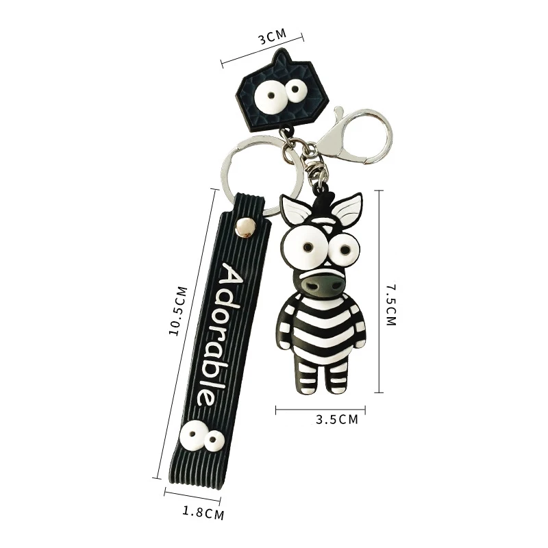 Cute Cartoon Zebra Giraffe Keychain Big Eye Animal Keyrings Creative Car Bag Keychain Child Key Rings Gifts
Cute Cartoon Zebra Giraffe Keychain Big Eye Animal Keyrings Creative Car Bag Keychain Child Key Rings Gifts