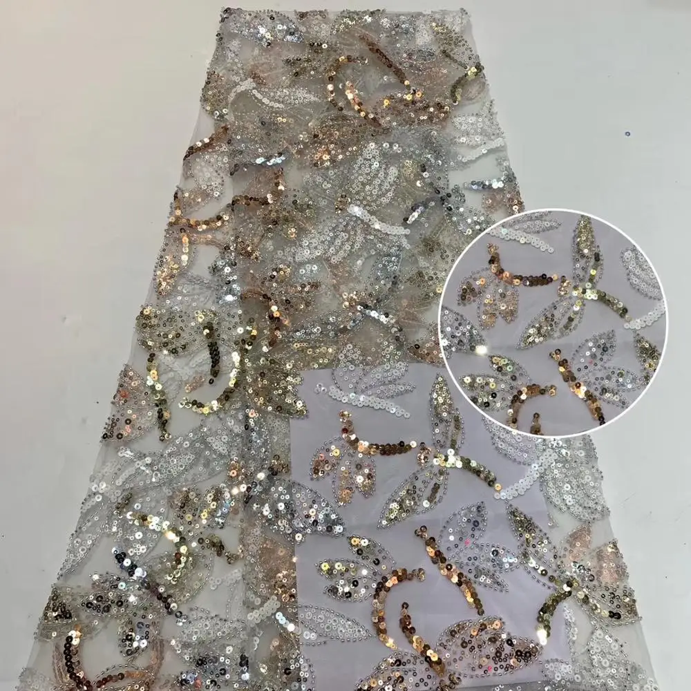 2020 beads tube Mesh African dragonfly 5yards Embroidery Nigerian French Party Latest High Quality sequins lace ZXAP221
2020 beads tube Mesh African dragonfly 5yards Embroidery Nigerian French Party Latest High Quality sequins lace ZXAP221