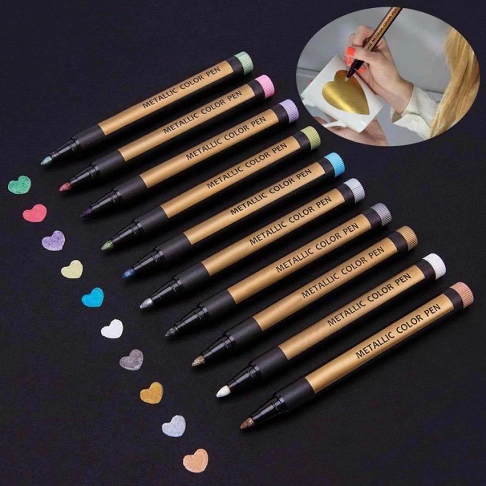 10 Colors/set Marker Paint Pens Water-based Waterproof Non-fading Markers for Wood Metal Black Cards Rock Writing Painting SGA
10 Colors/set Marker Paint Pens Water-based Waterproof Non-fading Markers for Wood Metal Black Cards Rock Writing Painting SGA