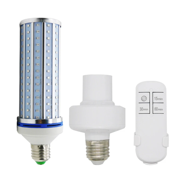 60W LED UV Germicidal Lamp E27 UVC Disinfection Sanitizer Light Bulb Remote Control Timing for Home Sterilization Mites Virus
60W LED UV Germicidal Lamp E27 UVC Disinfection Sanitizer Light Bulb Remote Control Timing for Home Sterilization Mites Virus