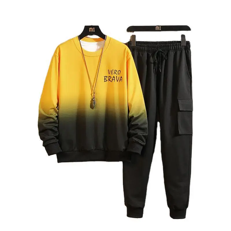 Men Leisure Set Autumn and Winter New Trend Gradient Sweater Casual Pants Fleece-Lined Two-Piece Suit
Men Leisure Set Autumn and Winter New Trend Gradient Sweater Casual Pants Fleece-Lined Two-Piece Suit