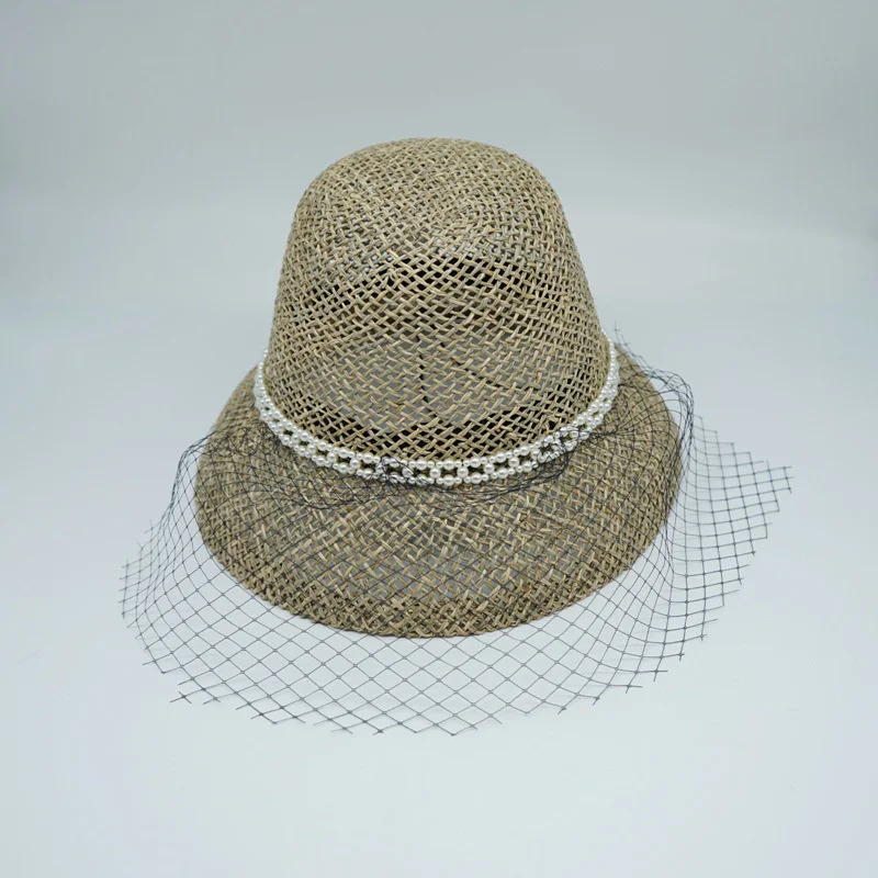 202103-fy new spring summer Hand woven salty grass pearl mesh grace holiday lady sea sun cap women leisure hat
202103-fy new spring summer Hand woven salty grass pearl mesh grace holiday lady sea sun cap women leisure hat