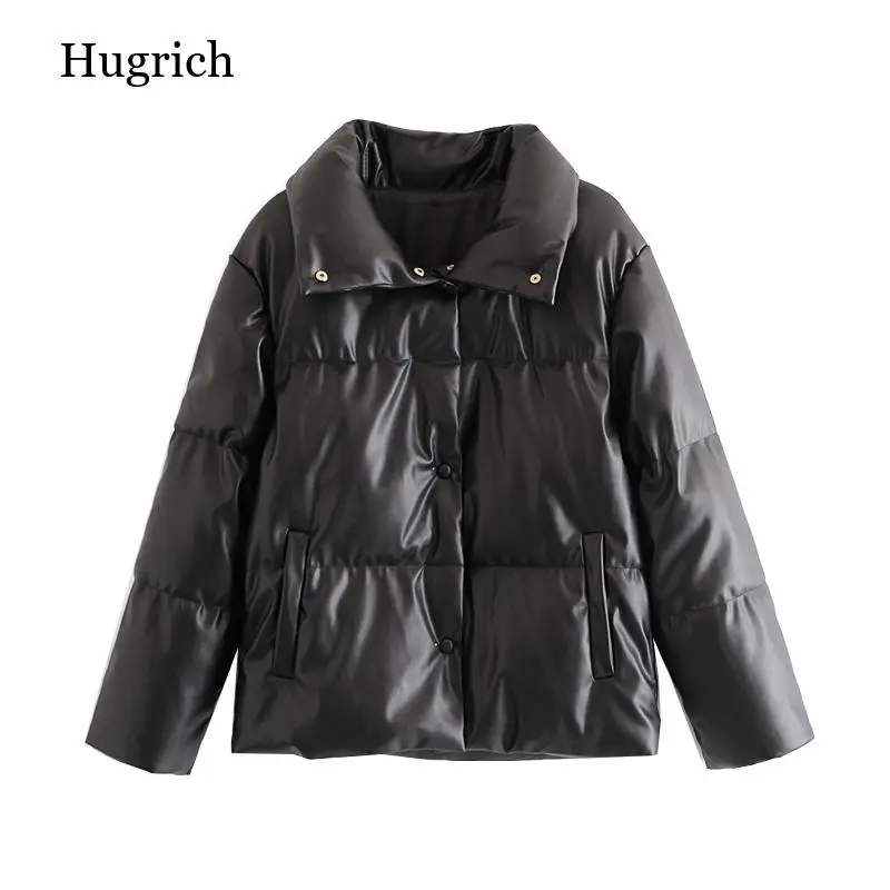 Women Fashion Faux Leather Thick Warm Padded Jacket Coat Vintage Long Sleeve Pockets Female Outerwear Chic Tops
Women Fashion Faux Leather Thick Warm Padded Jacket Coat Vintage Long Sleeve Pockets Female Outerwear Chic Tops