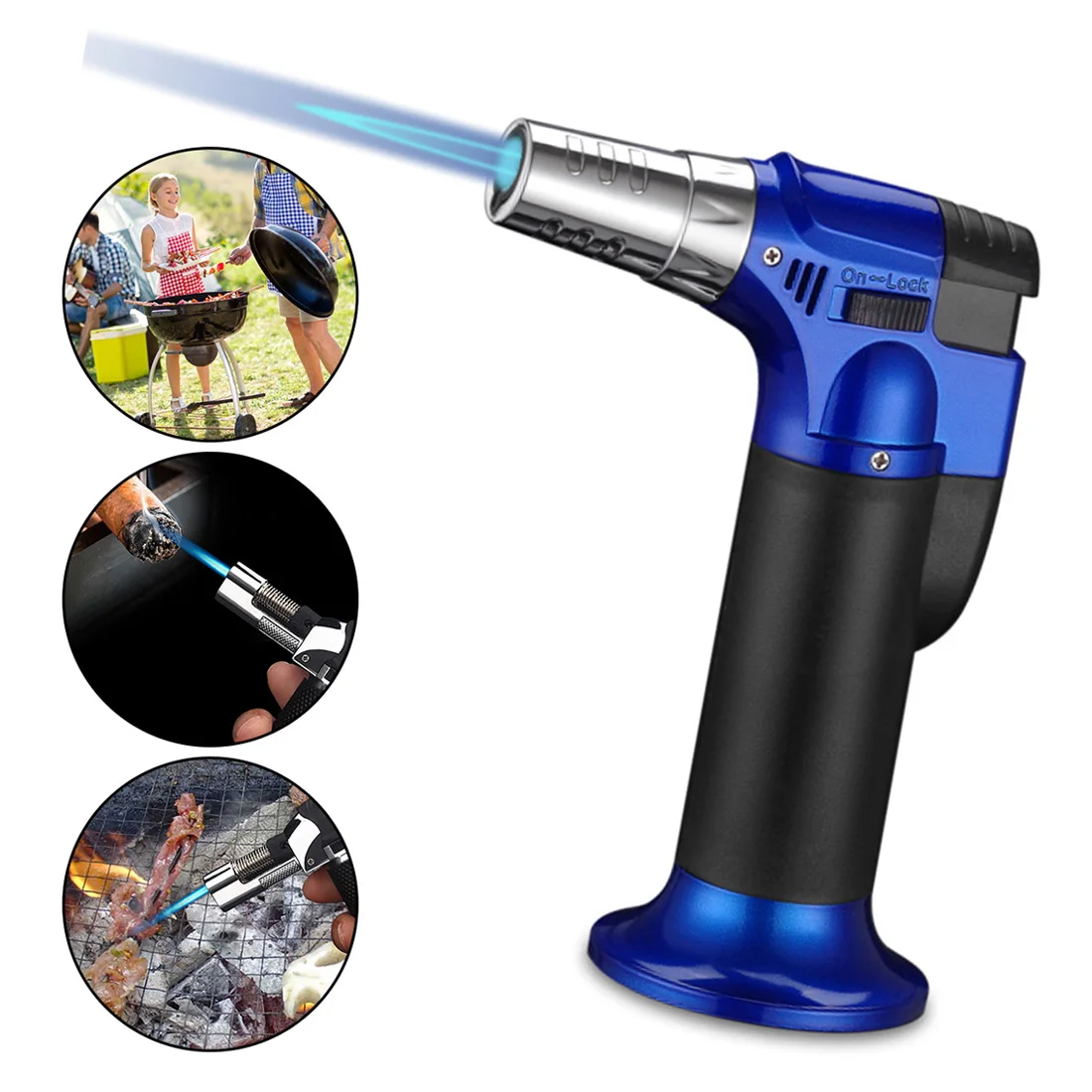 High Jet Flame Butane Gas Refillable Adjustable Butane Torch Lighter Tools Flame Ignition BBQ Kitchen Cooking Picnic Tool
High Jet Flame Butane Gas Refillable Adjustable Butane Torch Lighter Tools Flame Ignition BBQ Kitchen Cooking Picnic Tool