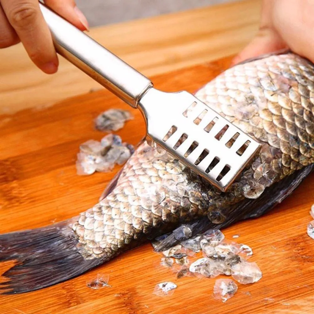 Stainless Steel Fast Cleaning Fish Peeler Scale Remover Seafood Crackers Fish Scaler Cleaner Planet Skin Brush Scraper Tool
Stainless Steel Fast Cleaning Fish Peeler Scale Remover Seafood Crackers Fish Scaler Cleaner Planet Skin Brush Scraper Tool