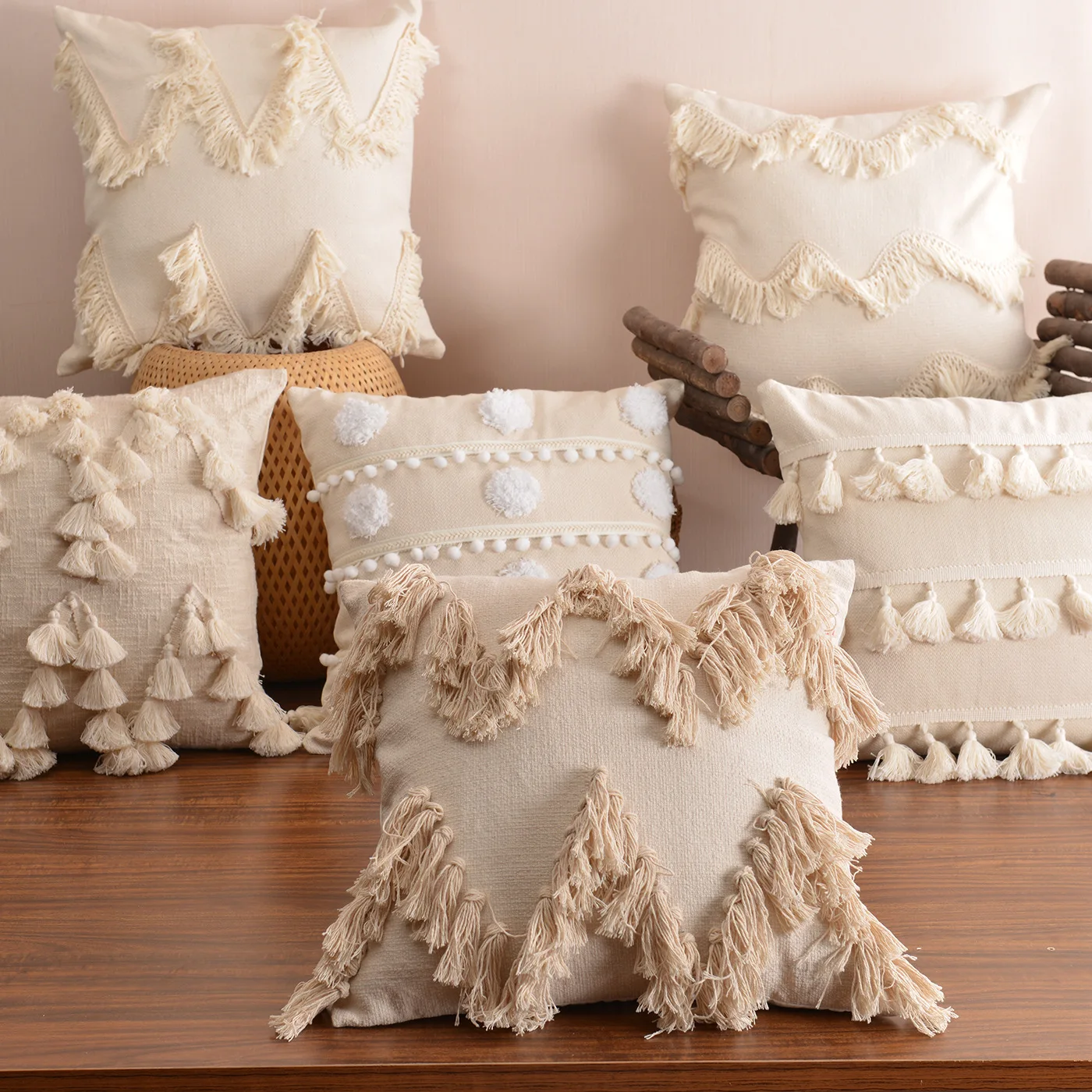 Nordic Ins Homestay Cotton and Linen Tassel Pillow Indian Style Living Room Cushion Waist Pillow Pillow
Nordic Ins Homestay Cotton and Linen Tassel Pillow Indian Style Living Room Cushion Waist Pillow Pillow