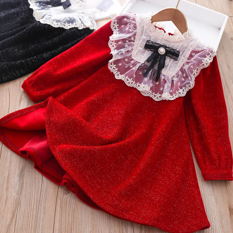 Baby Girls Lolita Sweet Princess Dress New Winter Children Bow Velvet Lace Princess Dress Kids
Baby Girls Lolita Sweet Princess Dress New Winter Children Bow Velvet Lace Princess Dress Kids