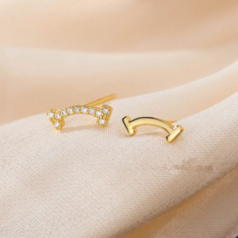 Prevent allergy 925 Sterling Silver Asymmetry Crystal Smile Stud Earrings For Women Jewelry Pendientes Brincos eh360
Prevent allergy 925 Sterling Silver Asymmetry Crystal Smile Stud Earrings For Women Jewelry Pendientes Brincos eh360