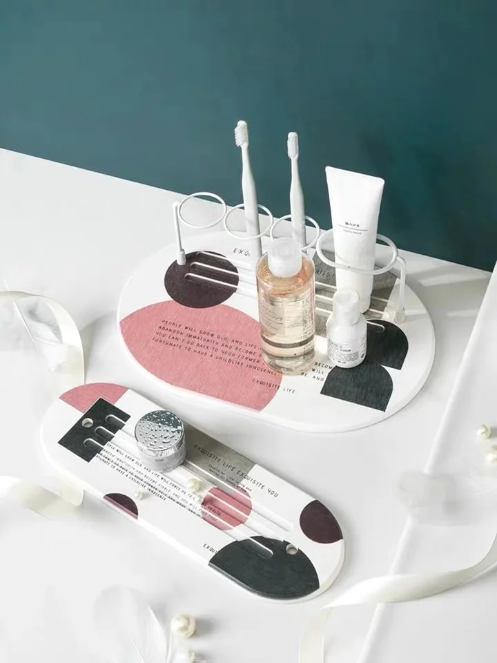 Nordic Diatom mud Iron Toothbrush Holder Storage Rack with Tray Home Storage Accessories Bathroom Tool For Electric Toothbrushes
Nordic Diatom mud Iron Toothbrush Holder Storage Rack with Tray Home Storage Accessories Bathroom Tool For Electric Toothbrushes