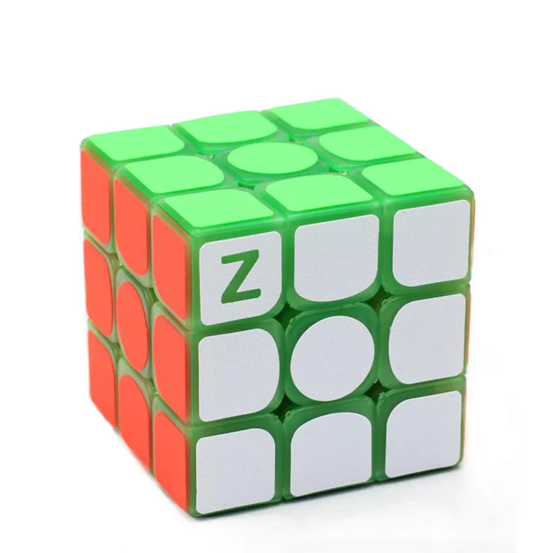 ZCUBE светящийся в темноте магический куб 3x3x3 матовая наклейка синяя светящаяся