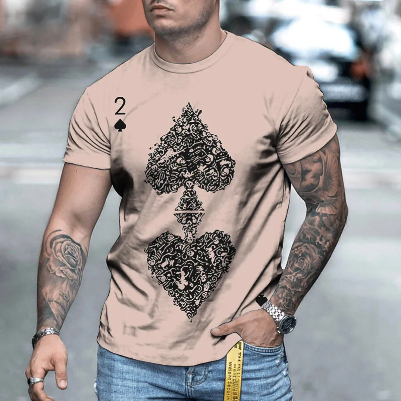 Summer New Style 3D Poker Printing Unisex T-Shirt Loose Mesh Breathable Short-Sleeved Casual Sports Top Large Size Men's Tshirt
Summer New Style 3D Poker Printing Unisex T-Shirt Loose Mesh Breathable Short-Sleeved Casual Sports Top Large Size Men's Tshirt