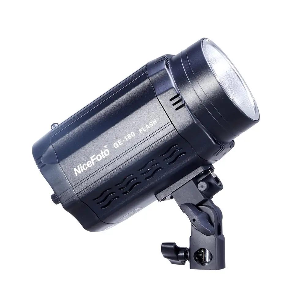 NiceFoto GE-180 180W Mini Studio Flash Light GN46 CCT 5500 Strobe Flash Photo Light Photographic Equipment For Video Shooting 
NiceFoto GE-180 180W Mini Studio Flash Light GN46 CCT 5500 Strobe Flash Photo Light Photographic Equipment For Video Shooting