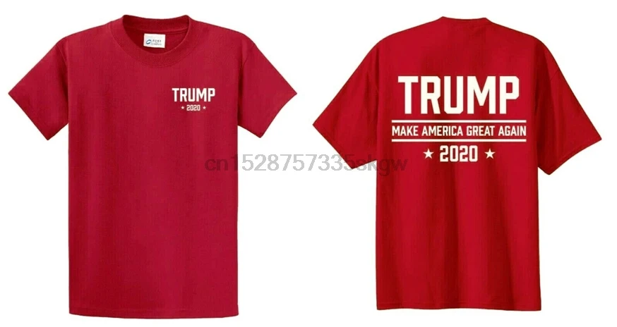 Trump 2020 футболка с надписью Make America Great Again круглым вырезом в стиле Президент