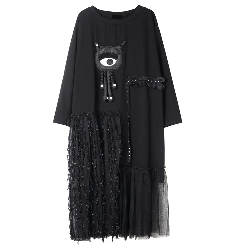Women's design sense plus size dress women's spring and autumn new fat mm cover meat models were thin mid-length sweater skirt
Women's design sense plus size dress women's spring and autumn new fat mm cover meat models were thin mid-length sweater skirt