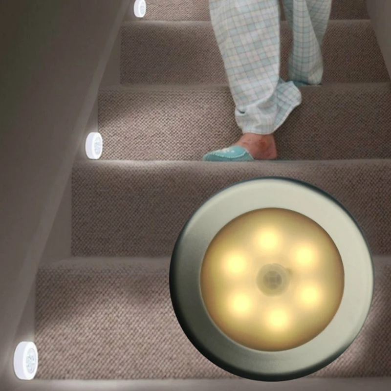 Night Light Wall Lamp Sensor 1pc 6 Led Battery Motion Bulbs Emergency Dry Pc Round Aaa Closet Pir Body Activated Induction 0-5W
Night Light Wall Lamp Sensor 1pc 6 Led Battery Motion Bulbs Emergency Dry Pc Round Aaa Closet Pir Body Activated Induction 0-5W