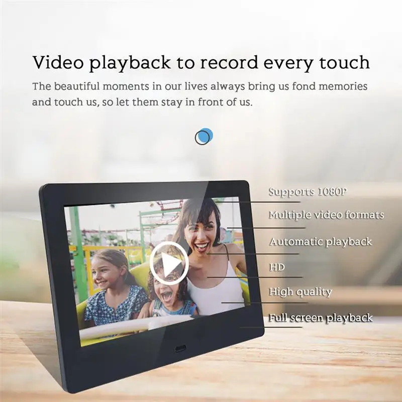 7 inch Digital Photo Frame HD LED Screen Electronic Photo Album Picture Video Player Gift for Party
7 inch Digital Photo Frame HD LED Screen Electronic Photo Album Picture Video Player Gift for Party