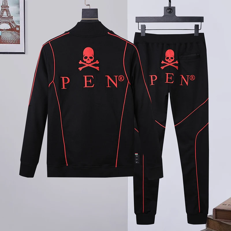 sweater suit men's pp line decoration embroidery Plein European fashion cardigan pants 2-piece prayne skull head hot
sweater suit men's pp line decoration embroidery Plein European fashion cardigan pants 2-piece prayne skull head hot