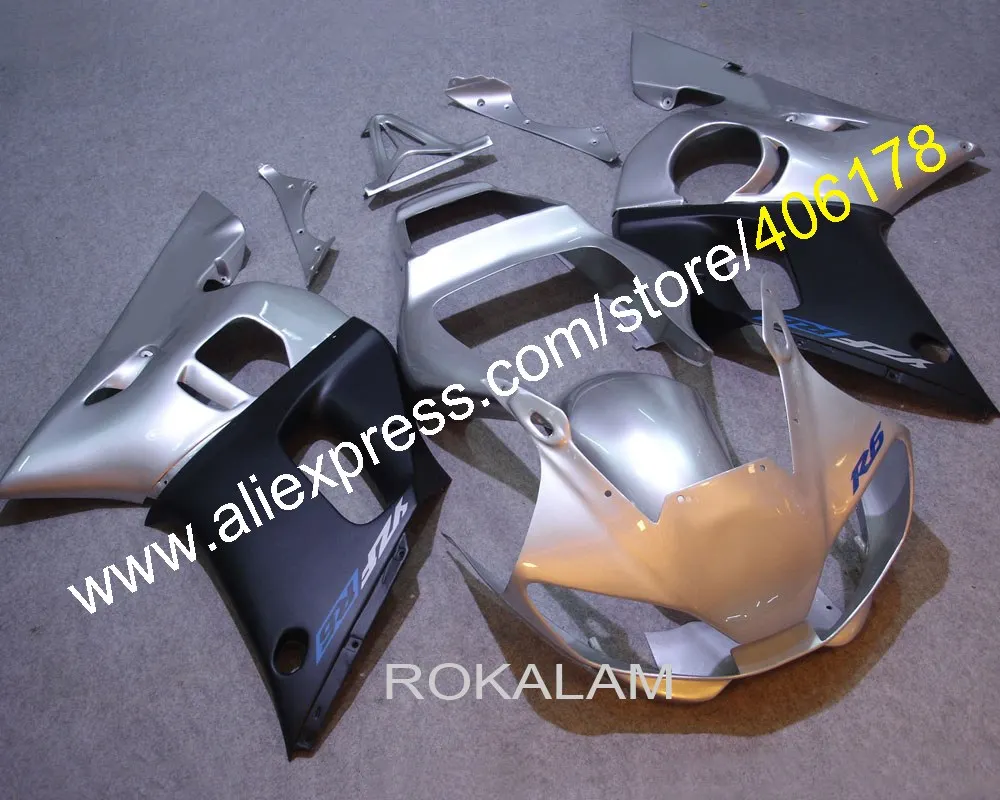 YZF-600 R6 98-02 ABS Fairing For Yamaha YZF R6 1998-2002 Silver Black Bodywork Fairings (Injection Molding)
YZF-600 R6 98-02 ABS Fairing For Yamaha YZF R6 1998-2002 Silver Black Bodywork Fairings (Injection Molding)